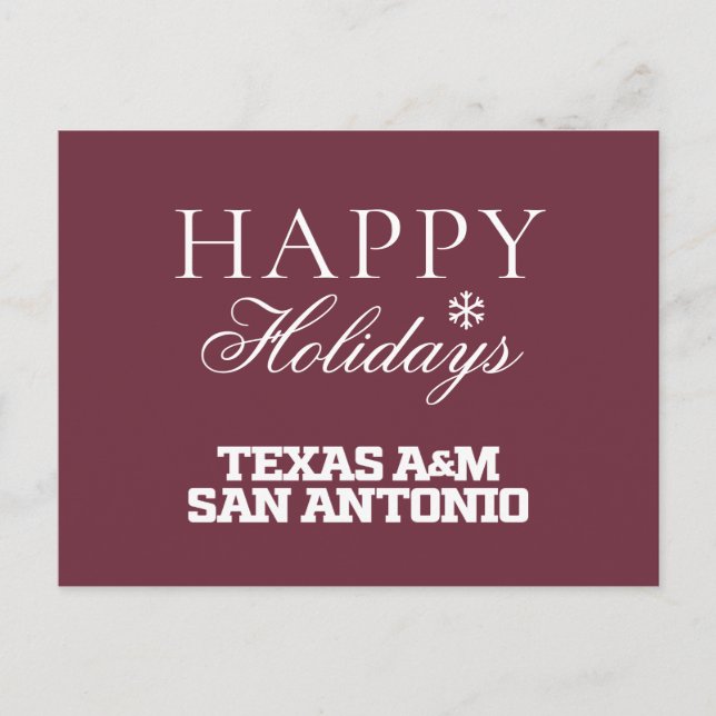 Cartes Pour Fêtes Annuelles Texas A&M San Antonio (Devant)