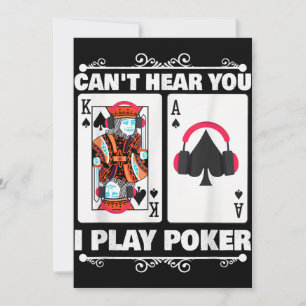 Cartes Pour Fêtes Annuelles Texas Holdem Poker Ne Peut Pas Vous Entendre Je Jo