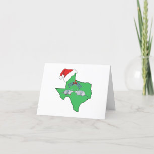 Cartes Pour Fêtes Annuelles Texas Mistletoe