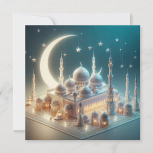 Cartes Pour Fêtes Annuelles Texte de vœux personnalisable Eid Moubarak
