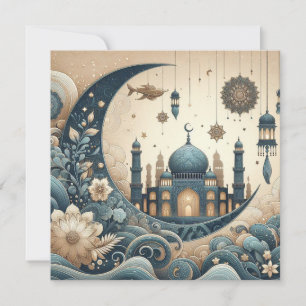 Cartes Pour Fêtes Annuelles Texte de vœux personnalisable pour l'Eid Moubarak