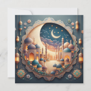 Cartes Pour Fêtes Annuelles Texte de vœux personnalisable pour l'Eid Moubarak
