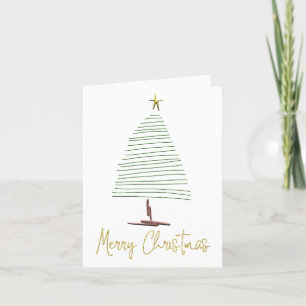 Cartes Pour Fêtes Annuelles Texte d'or Artsy Simplissime de Noël