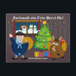 Cartes Pour Fêtes Annuelles Texte fait sur commande, scène d'Olentzero<br><div class="desc">Texte fait sur commande, scène d'Olentzero Navidad/Noël : Le texte "eta de Zorionak Urte Berri sur" les moyens "Joyeux Noël et une bonne année" dans le basque. Cliquez sur la "personnaliser il" bouton pour ajouter votre propres message et nom, et créez votre propre cadeau personnalisé spécial, original et unique de...</div>