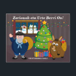 Cartes Pour Fêtes Annuelles Texte fait sur commande, scène d'Olentzero<br><div class="desc">Texte fait sur commande, scène d'Olentzero Navidad/Noël : Le texte "eta de Zorionak Urte Berri sur" les moyens "Joyeux Noël et une bonne année" dans le basque. Cliquez sur la "personnaliser il" bouton pour ajouter votre propres message et nom, et créez votre propre cadeau personnalisé spécial, original et unique de...</div>