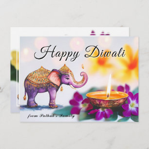 Cartes Pour Fêtes Annuelles Texte personnalisé, Elephant Majesty