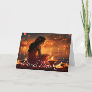 Cartes Pour Fêtes Annuelles Texte personnalisé 🤩 Happy Diwali
