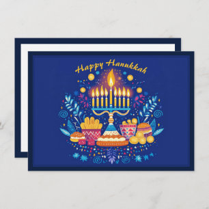 Cartes Pour Fêtes Annuelles Texte personnalisé Happy Hanoukka ✡️,