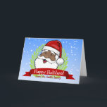 Cartes Pour Fêtes Annuelles Texte personnalisé Jolly Ethnic Père Noël<br><div class="desc">Une carte de Noël amusante et personnalisable avec un Père Noël d'ethnie juive.</div>