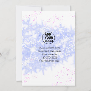 Cartes Pour Fêtes Annuelles texte simple minimal ajoutez votre logo/dessin ici
