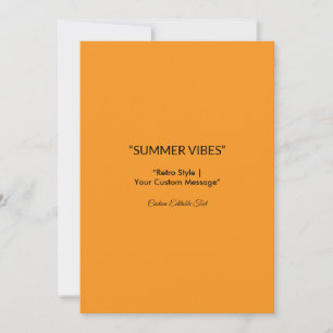 Cartes Pour Fêtes Annuelles Texture Orange Rétro – Art pour l'ambiance estival