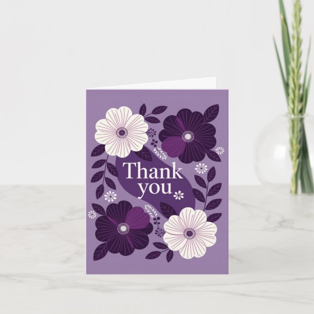 Cartes Pour Fêtes Annuelles Thank You Card (Devant)