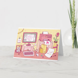CARTES POUR FÊTES ANNUELLES THANK YOU & HAPPY VALENTINE DAY CO-WORKER