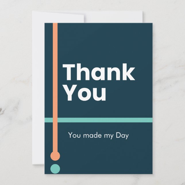Cartes Pour Fêtes Annuelles ​Thank You - You made my Day (Devant)