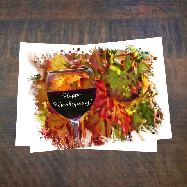 Cartes Pour Fêtes Annuelles Thankgiving avec Vine Fall Vineyard Amusement (Créateur téléchargé)