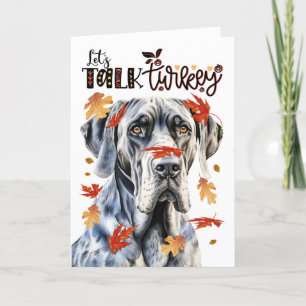 Cartes Pour Fêtes Annuelles Thankgiving Great Dane Dog Parlons Turquie