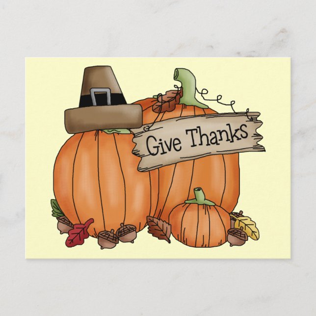 Cartes Pour Fêtes Annuelles Thanksgiving (Devant)