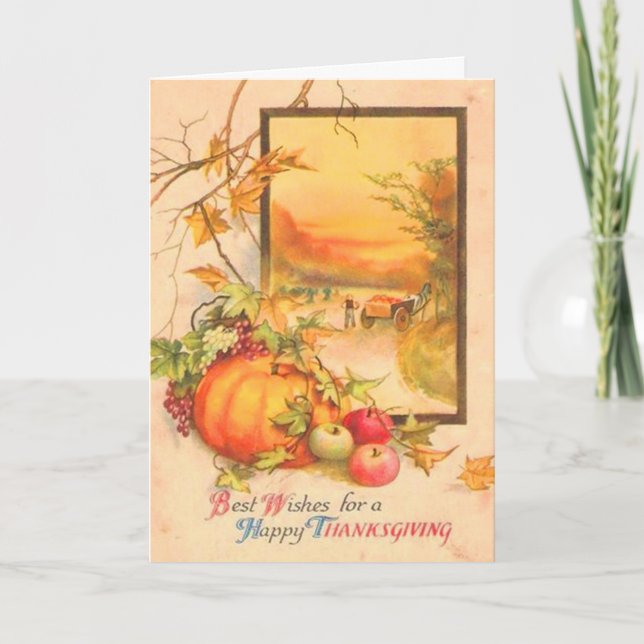 Cartes Pour Fêtes Annuelles Thanksgiving (Devant)