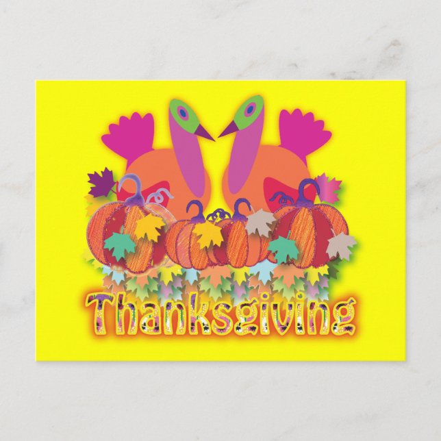 Cartes Pour Fêtes Annuelles Thanksgiving (Devant)