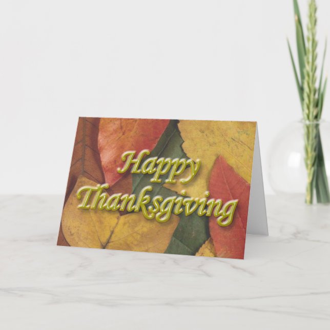 Cartes Pour Fêtes Annuelles Thanksgiving (Devant)