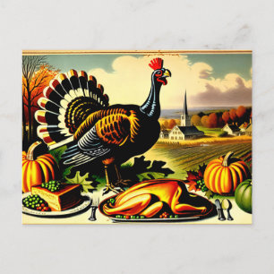 Cartes Pour Fêtes Annuelles Thanksgiving 1800s Fresh Turkey