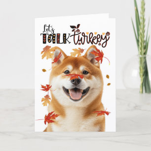 Cartes Pour Fêtes Annuelles Thanksgiving Akita Dog Parlons Turquie