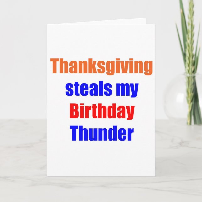 Cartes Pour Fêtes Annuelles Thanksgiving Anniversaire Tonnerre (Devant)