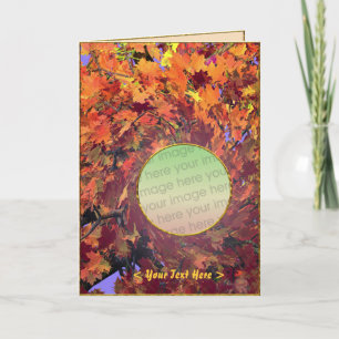 Cartes Pour Fêtes Annuelles Thanksgiving Autumn Whirl (cadre photo)