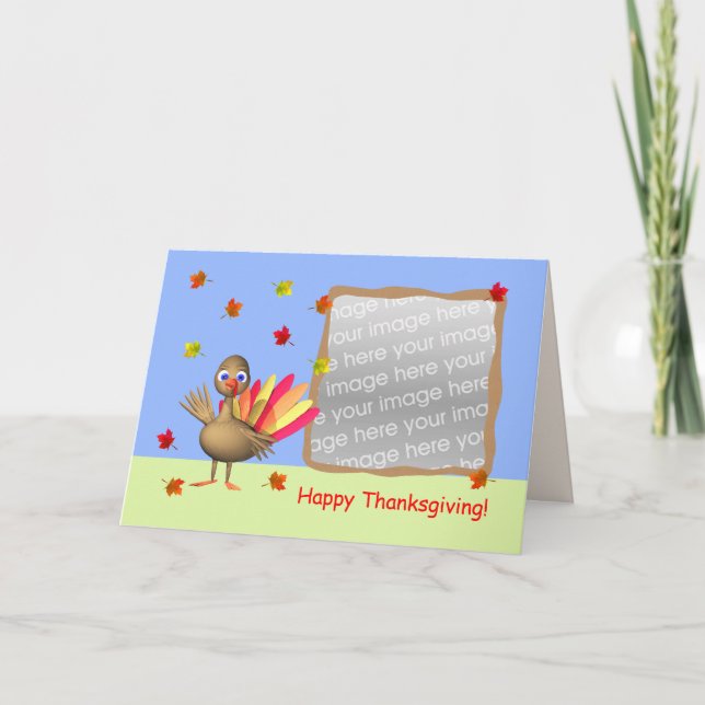 Cartes Pour Fêtes Annuelles Thanksgiving Baby Turkey Photo (Devant)