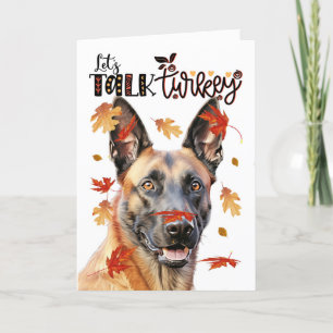 Cartes Pour Fêtes Annuelles Thanksgiving Belgian Malinois Dog Parlons Turquie
