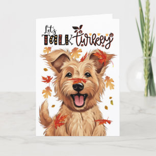 Cartes Pour Fêtes Annuelles Thanksgiving Berger Picard Dog Parlons Turquie