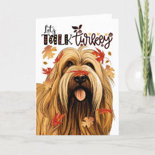 Cartes Pour Fêtes Annuelles Thanksgiving Briard Terrier Dog Parlons Turquie