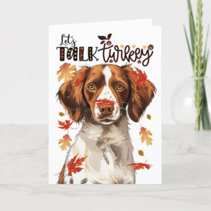 Cartes Pour Fêtes Annuelles Thanksgiving Brittany Spaniel Dog Parlons Turquie