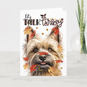Cartes Pour Fêtes Annuelles Thanksgiving Cairn Terrier Dog Parlons Turquie