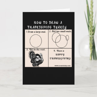 Cartes Pour Fêtes Annuelles Thanksgiving Card Humor Draw a Turkey