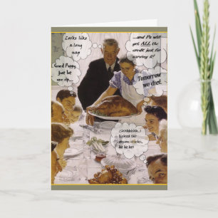 Cartes Pour Fêtes Annuelles Thanksgiving chez grand-mère