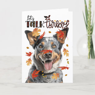 Cartes Pour Fêtes Annuelles Thanksgiving Chien de bétail Parlons Turquie