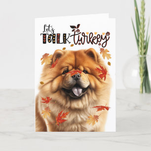 Cartes Pour Fêtes Annuelles Thanksgiving Chow Chow Dog Parlons Turquie