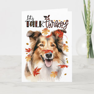 Cartes Pour Fêtes Annuelles Thanksgiving Collie Dog Parlons Turquie