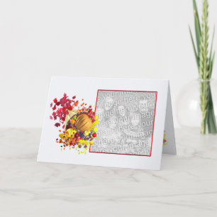 Cartes Pour Fêtes Annuelles Thanksgiving Cornucopia (cadre photo)