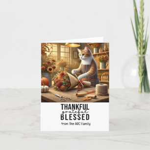 Cartes Pour Fêtes Annuelles Thanksgiving Day for Amoureux de les chats Holiday
