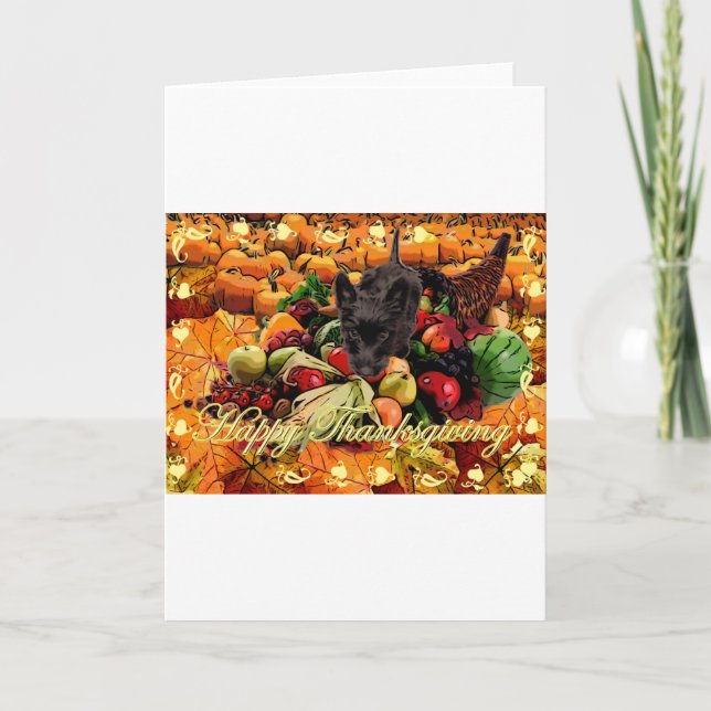 Cartes Pour Fêtes Annuelles Thanksgiving de Scottie (Devant)