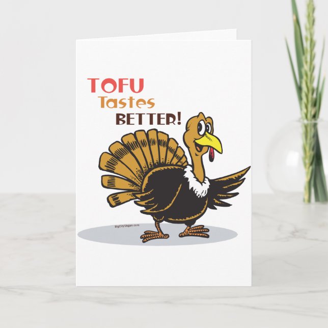 Cartes Pour Fêtes Annuelles Thanksgiving de Tofu (Devant)