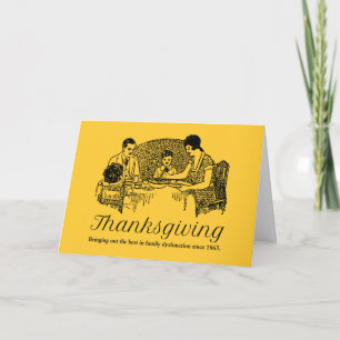 Cartes Pour Fêtes Annuelles Thanksgiving Diner en famille