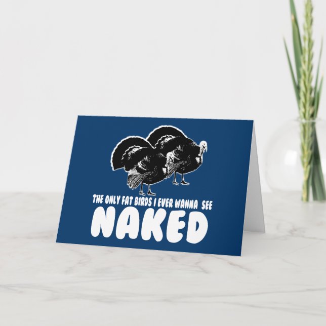 Cartes Pour Fêtes Annuelles Thanksgiving drôle (Devant)