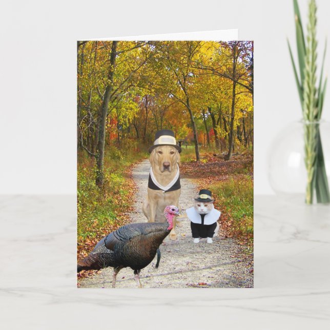 Cartes Pour Fêtes Annuelles Thanksgiving drôle personnalisable (Devant)
