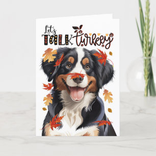Cartes Pour Fêtes Annuelles Thanksgiving Entlebucher Mountain Dog Talk Turkey