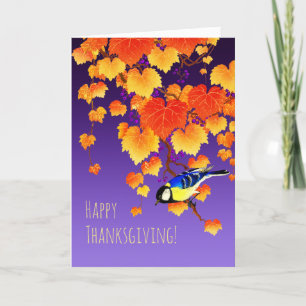 Cartes Pour Fêtes Annuelles Thanksgiving Fall Graphe Orange Gold Feuilles Phot