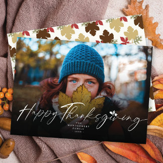 Cartes Pour Fêtes Annuelles Thanksgiving Fall Leçons écriture manuscrite Scrip