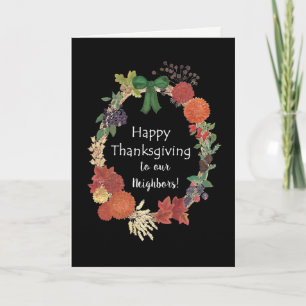 Cartes Pour Fêtes Annuelles Thanksgiving Fall Wreath to Neighbourins